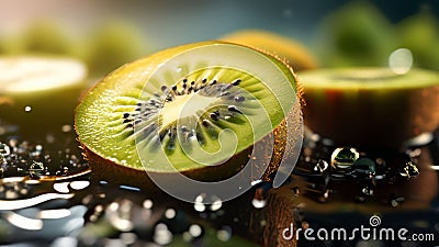 kiwi photorealistic Stock Photo