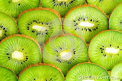 Kiwi slices background Stock Photo