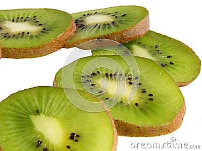 Kiwi slices background Stock Photo