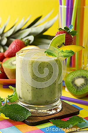 Kiwi smoothie Stock Photo