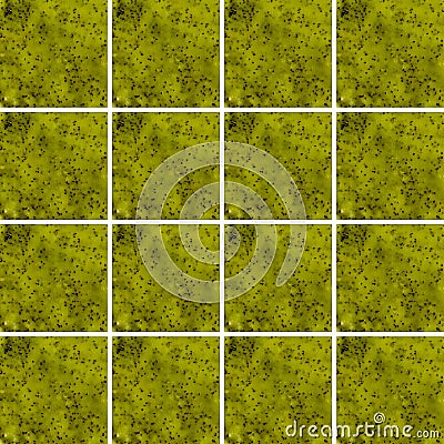 Kiwi smoothie texture inside square shapes arranged as background Stock Photo