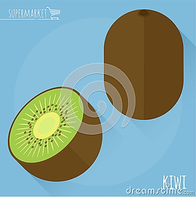 Kiwi vector icon Vector Illustration