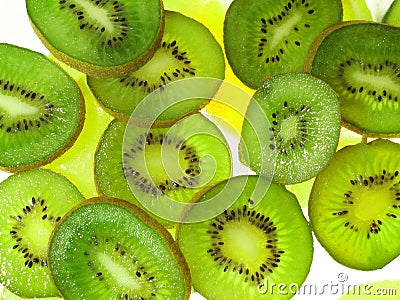 Kiwis on ice Stock Photo