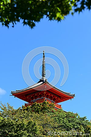 Kiyomizu-dera Temple in Kyoto, Japan, Editorial Stock Photo