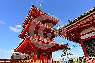 Kiyomizu-dera Temple in Kyoto, Japan, Stock Photo