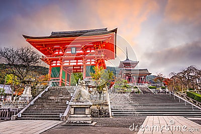 Kiyomizu Temple in Kyoto Stock Photo