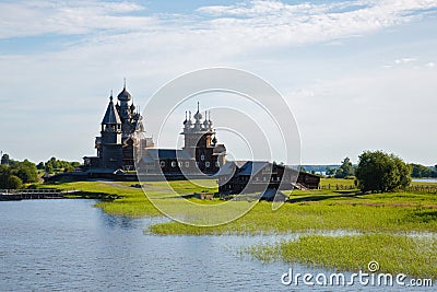 Kizhi Pogost on the Kizhi island of Lake Onega in Russia Stock Photo