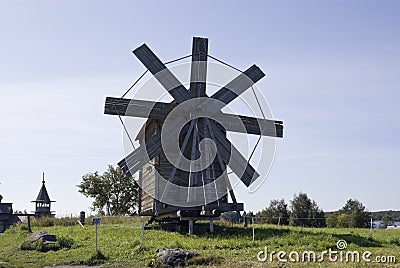 Kizhi, Russia. Windmill (1928) Stock Photo