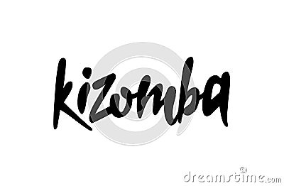 Kizomba. Hand drawn lettering card Stock Photo