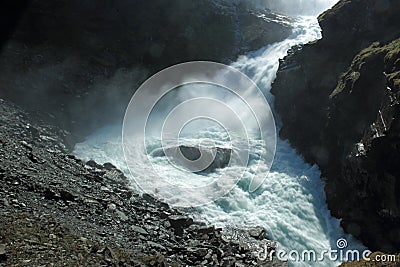 Kjosfossen waterfall Stock Photo