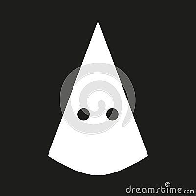KKK mask. Symbol of extremism and racism in USA Vector Illustration