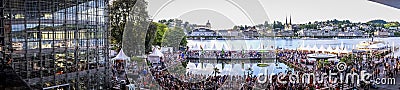 KKL Lucerne Congress Center Panorama Editorial Stock Photo