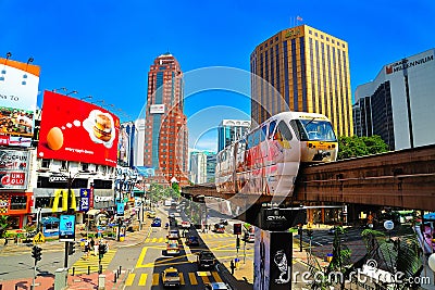 KL Monorail Editorial Stock Photo