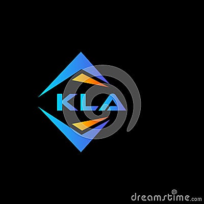 KLA abstract technology logo design on Black background. KLA creative initials letter logo concept Vector Illustration