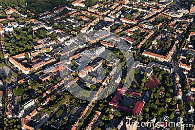 Klaipeda city centre from above Stock Photo