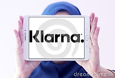 Klarna payment services company logo Editorial Stock Photo