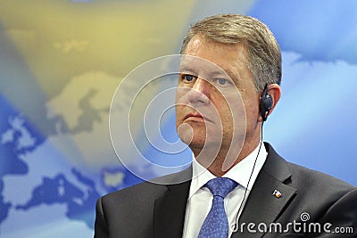 Klaus Iohannis - President of Romania Editorial Stock Photo