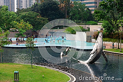 KLCC Park in Kuala Lumpur, Malaysia Editorial Stock Photo