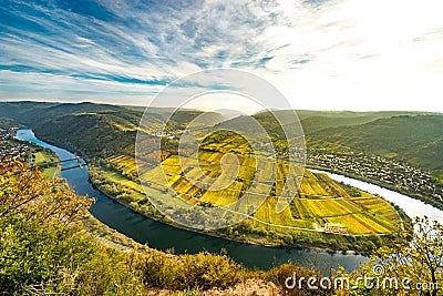 Klettersteig Calmont bei Bremm an der Mosel Stock Photo