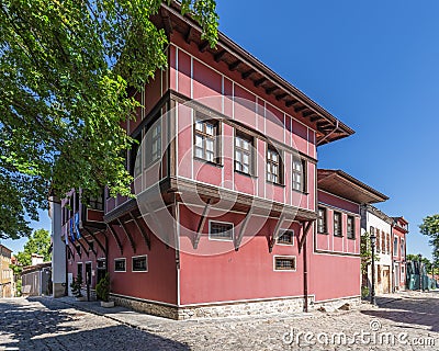 Klianti House is oldest and features enthralling interior decoration and unique architecture of asymmetrical two-storey house Stock Photo