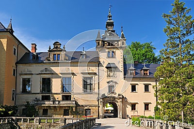 Kliczkow Castle, Kliczkow Stock Photo
