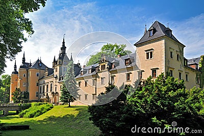 Kliczkow Castle, Kliczkow Stock Photo