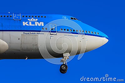 KLM Boeing 747 nose Editorial Stock Photo