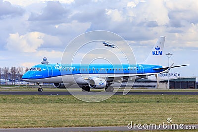 KLM Embraer 190 new livery Editorial Stock Photo