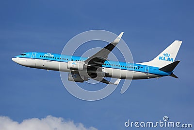 KLM Royal Dutch Airlines Boeing 737-800 airplane Editorial Stock Photo