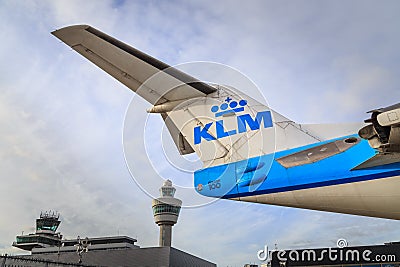 KLM and Schiphol Editorial Stock Photo