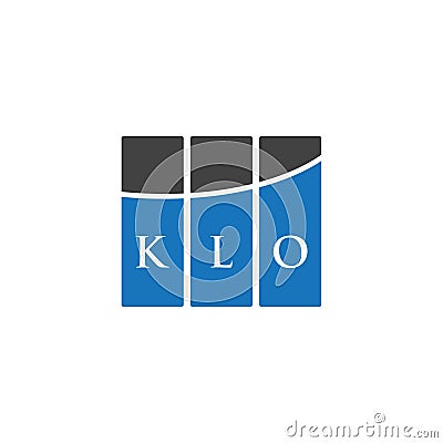 KLO letter logo design on WHITE background. KLO creative initials letter logo concept. KLO letter design.KLO letter logo design on Vector Illustration