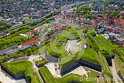 Klodzko Fortress - aerial view. Klodzko, Lower Silesia, Poland Stock Photo