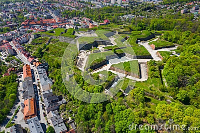 Klodzko Fortress - aerial view. Klodzko, Lower Silesia, Poland Stock Photo
