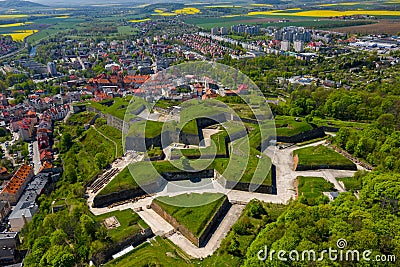 Klodzko Fortress - aerial view. Klodzko, Lower Silesia, Poland Stock Photo