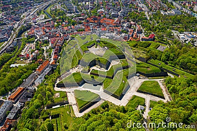 Klodzko Fortress - aerial view. Klodzko, Lower Silesia, Poland Stock Photo