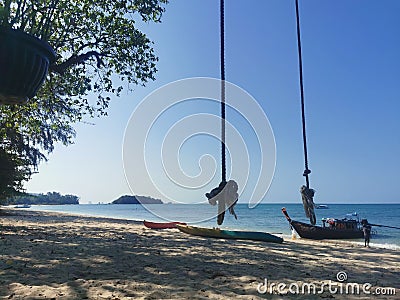 Klong Muang Beach Krabi province Editorial Stock Photo