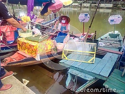 Klonghae Floating Market in Hatyai, Thailand Editorial Stock Photo