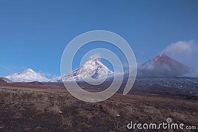 Kluchevskoy volcano Kamchatka Peninsula Stock Photo