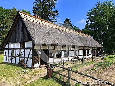 Kluki, Poland, 13th June 2021 - Open Air Folk Musem in Slowinski National Park Editorial Stock Photo