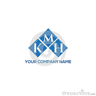KMH letter logo design on WHITE background. KMH creative initials letter logo concept. Vector Illustration