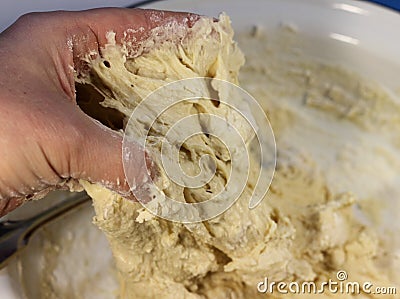 Kneaded the dough Stock Photo