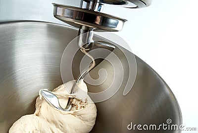 Kneading dough Stock Photo