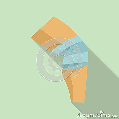 Knee bandage icon flat vector. Injury accident Vector Illustration