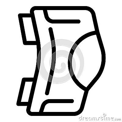 Knee bandage icon, outline style Vector Illustration