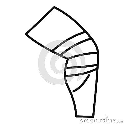 Knee bandage icon outline vector. Injury accident Vector Illustration