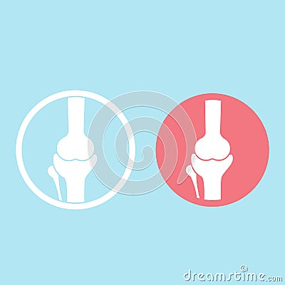 Knee bone background flat design Vector Illustration