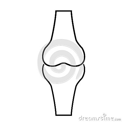 Knee bones icon. human knee joint Vector Illustration