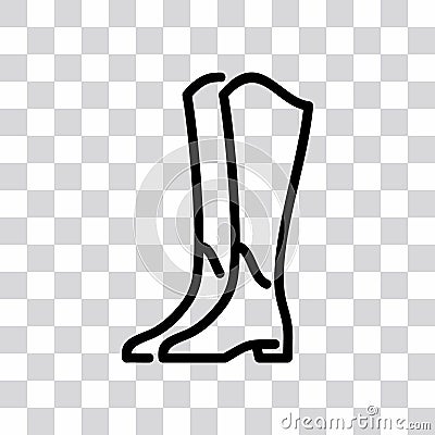 Knee high boots vector icon. Vector Illustration