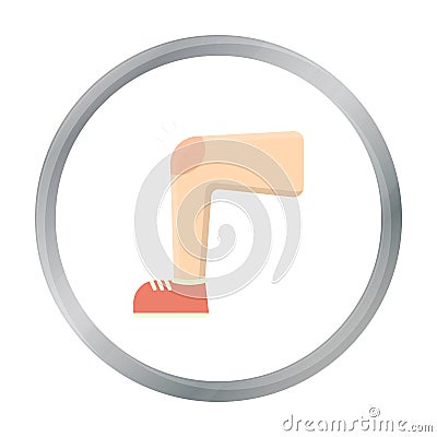 Knee injury icon cartoon. Single sick icon from the big ill, disease cartoon. Vector Illustration