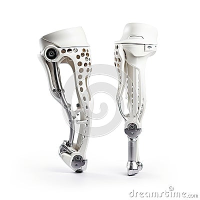 knee joint model for leg amputees,Modern knee and hip prosthesis,AI generated Stock Photo